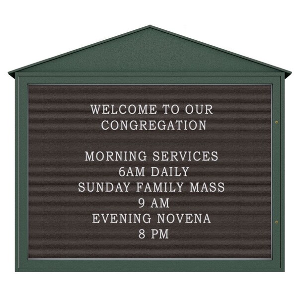 Indoor Enclosed Combo Board, 72"x36", Bronze Frame/Black & Pearl
